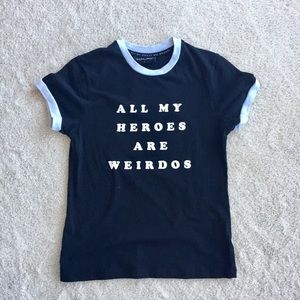 Lazy Oaf "All My Heroes are Weirdos" tee